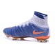 Nouveau Chaussures de Football Nike Mercurial Superfly 4 FG Bleu Orange Blanc