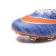 Nouveau Chaussures de Football Nike Mercurial Superfly 4 FG Bleu Orange Blanc