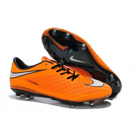 Chaussures Football Nike Hypervenom Phantom FG Orange Blanc Noir