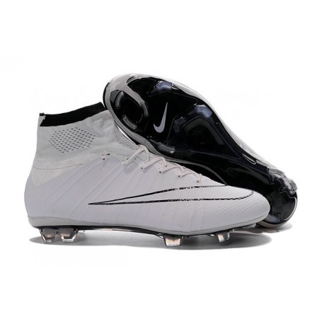 Nouveau Chaussures de Football Nike Mercurial Superfly 4 FG Noir Blanc