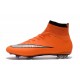 Nouveau Chaussures de Football Nike Mercurial Superfly 4 FG Orange Argenté Noir