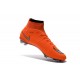 Nouveau Chaussures de Football Nike Mercurial Superfly 4 FG Orange Argenté Noir