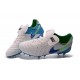 Chaussures Nike Tiempo Legend 6 FG Pas Cher Blanc Bleu Vert