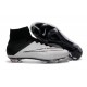 Nouveau Chaussures de Football Nike Mercurial Superfly 4 FG Blanc Noir Cuir