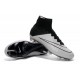 Nouveau Chaussures de Football Nike Mercurial Superfly 4 FG Blanc Noir Cuir