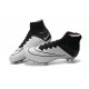 Nouveau Chaussures de Football Nike Mercurial Superfly 4 FG Blanc Noir Cuir