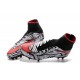 Nike HyperVenom Phantom II FG Football Crampons Noir Rouge Blanc