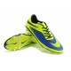 Nouveau Nike Hypervenom Phantom FG Chaussure de Football Hommes Bleu Vert