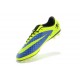 Nouveau Nike Hypervenom Phantom FG Chaussure de Football Hommes Bleu Vert