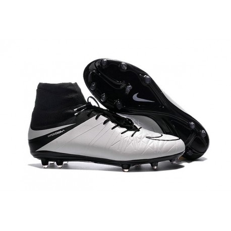 2016 Crampons Nike HyperVenom Phantom II FG Football Blanc Noir