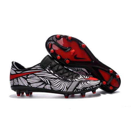 2016 Chaussures Nike Hypervenom Phinish FG Noir Rouge Blanc