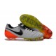 Chaussures Nike Tiempo Legend 6 FG Pas Cher Blanc Noir Orange Total Volt