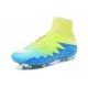 Nike HyperVenom Phantom II FG Football Crampons Bleu Volt Blanc