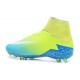 Nike HyperVenom Phantom II FG Football Crampons Bleu Volt Blanc