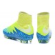 Nike HyperVenom Phantom II FG Football Crampons Bleu Volt Blanc