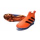 Nouveau Chaussures de Football Adidas Ace16+ Purecontrol FG/AG Bleu Orange Noir