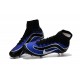 Nouveau Chaussures de Football Nike Mercurial Superfly Heritage FG Bleu Noir Argenté Blanc