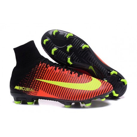 2016 Chaussures Nike Mercurial Superfly 5 FG Carmin Volt Rose