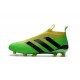 Nouveau Chaussures de Football Adidas Ace16+ Purecontrol FG/AG Solar Vert Jaune Noir - Jeux Olympiques Brésil