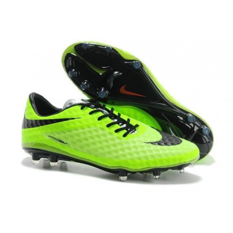 Chaussures de Football Nike Hypervenom Phantom FG Hommes Vert Noir