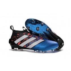 Nouveau Chaussures de Football Adidas Ace16+ Purecontrol FG/AG Paris Pack - Bleu Rouge Noir Blanc