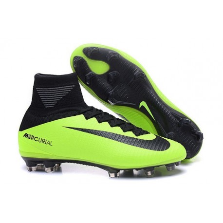 2016 Crampons Foot - Nike Mercurial Superfly 5 FG Noir Vert