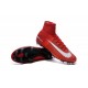 2016 Crampons Foot - Nike Mercurial Superfly 5 FG Rouge Blanc Noir