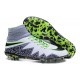 Nike HyperVenom Phantom II FG Football Crampons Blanc Vert Gris Noir