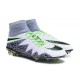 Nike HyperVenom Phantom II FG Football Crampons Blanc Vert Gris Noir