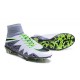 Nike HyperVenom Phantom II FG Football Crampons Blanc Vert Gris Noir