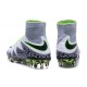 Nike HyperVenom Phantom II FG Football Crampons Blanc Vert Gris Noir