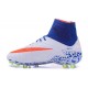 2016 Crampons Nike HyperVenom Phantom II FG Football Bleu Blanc Orange