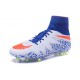 2016 Crampons Nike HyperVenom Phantom II FG Football Bleu Blanc Orange