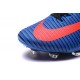 2016 Crampons Foot - Nike Mercurial Superfly 5 FG Bleu Noir Orange