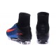 2016 Crampons Foot - Nike Mercurial Superfly 5 FG Bleu Noir Orange