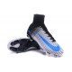 2016 Crampons Foot - Nike Mercurial Superfly 5 FG Blanc Bleu Noir