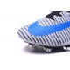 2016 Crampons Foot - Nike Mercurial Superfly 5 FG Blanc Bleu Noir