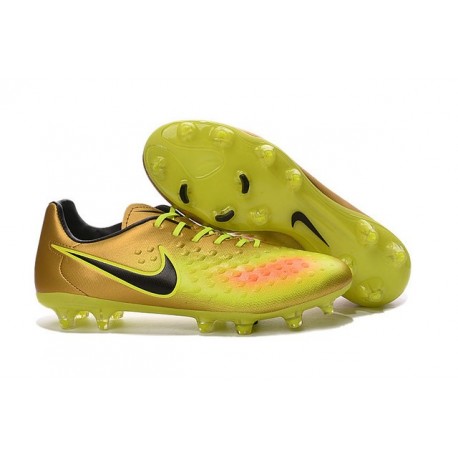 2016 Chaussure de Football Nike Magista Opus II FG Hommes Or Volt Noir