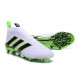 Nouveau Chaussures de Football Adidas Ace16+ Purecontrol FG/AG Vert Blanc Noir