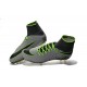 2016 Crampons Nike HyperVenom Phantom II FG Football Platine Noir Vert