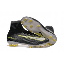 Chaussures de football Nike Mercurial Superfly 5 FG Pas Cher CR7 Argenté Noir Volt