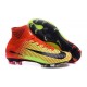Chaussures de football Nike Mercurial Superfly 5 FG Pas Cher Rouge Volt Noir