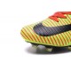 Chaussures de football Nike Mercurial Superfly 5 FG Pas Cher Rouge Volt Noir