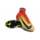 Chaussures de football Nike Mercurial Superfly 5 FG Pas Cher Rouge Volt Noir