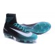 Nouvelles Crampons Nike Mercurial Superfly 5 FG Noir Bleu Blanc