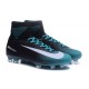 Nouvelles Crampons Nike Mercurial Superfly 5 FG Noir Bleu Blanc