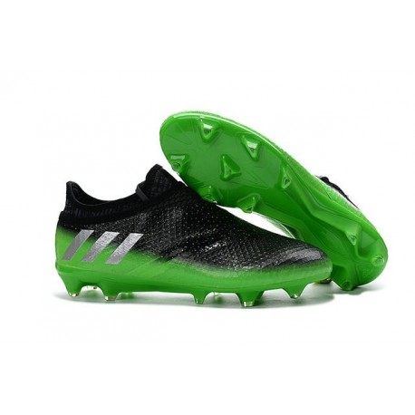 Chaussures de football Adidas Messi 16+ Pureagility FG/AG Homme Gris Foncé Argent Vert