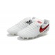 Chaussures Nike Tiempo Legend 6 FG Pas Cher Blanc Rouge