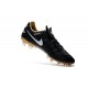 Nike 2016 Chaussures Nike Tiempo Legend VI FG Noir Blanc Or