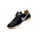 Nike 2016 Chaussures Nike Tiempo Legend VI FG Noir Blanc Or